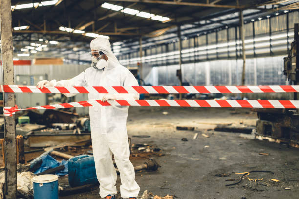 Professional Biohazard technician working in House Springs, MO